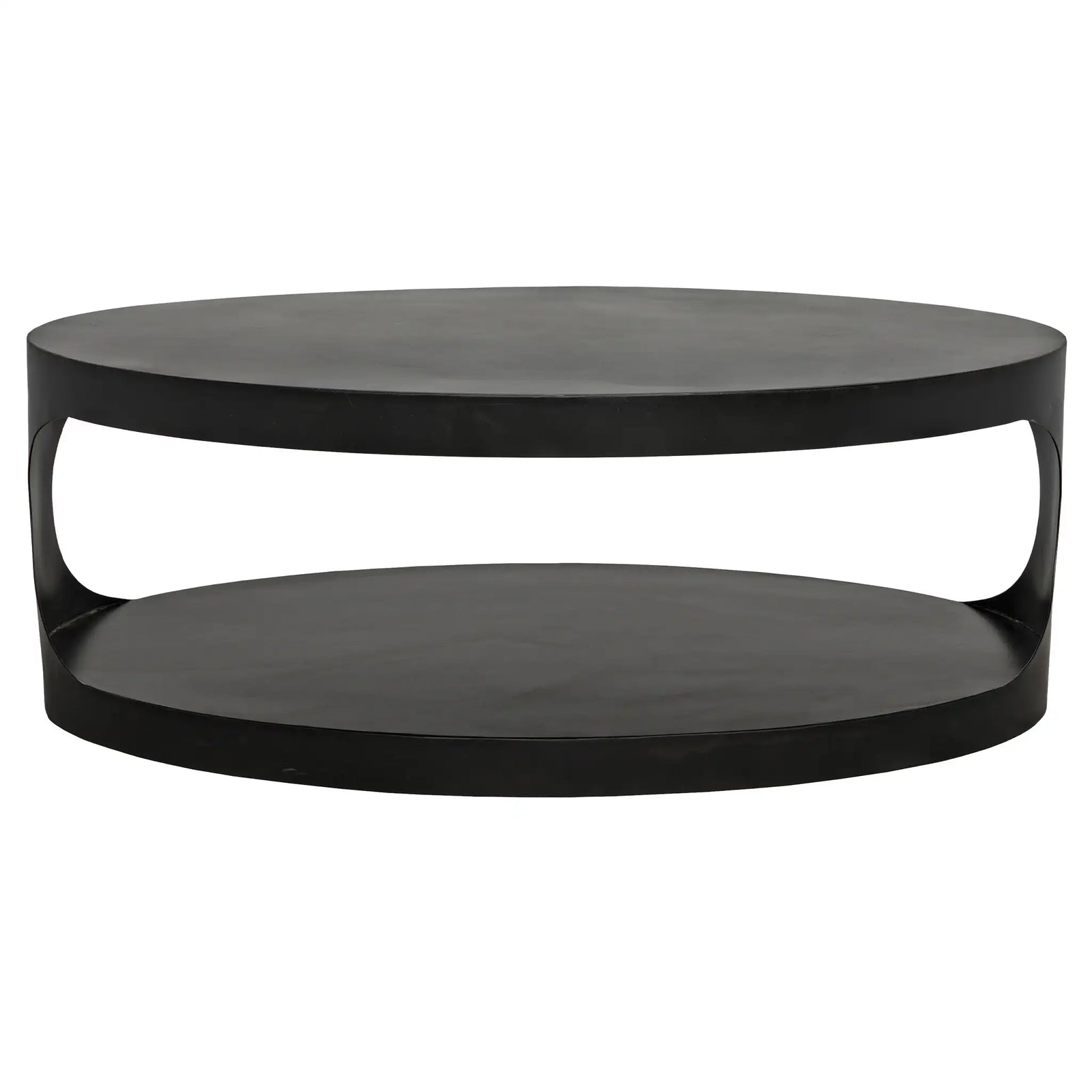Eclipse Oval Coffee Table, Black Iron