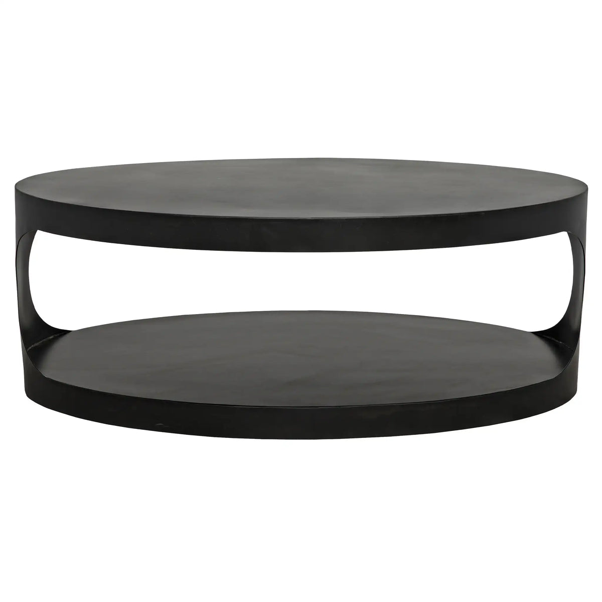 Eclipse Oval Coffee Table, Black Iron