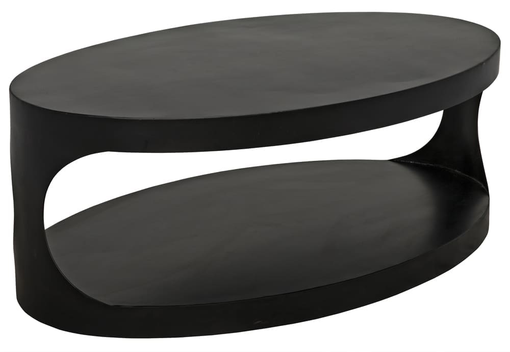 Eclipse Oval Coffee Table, Black Iron