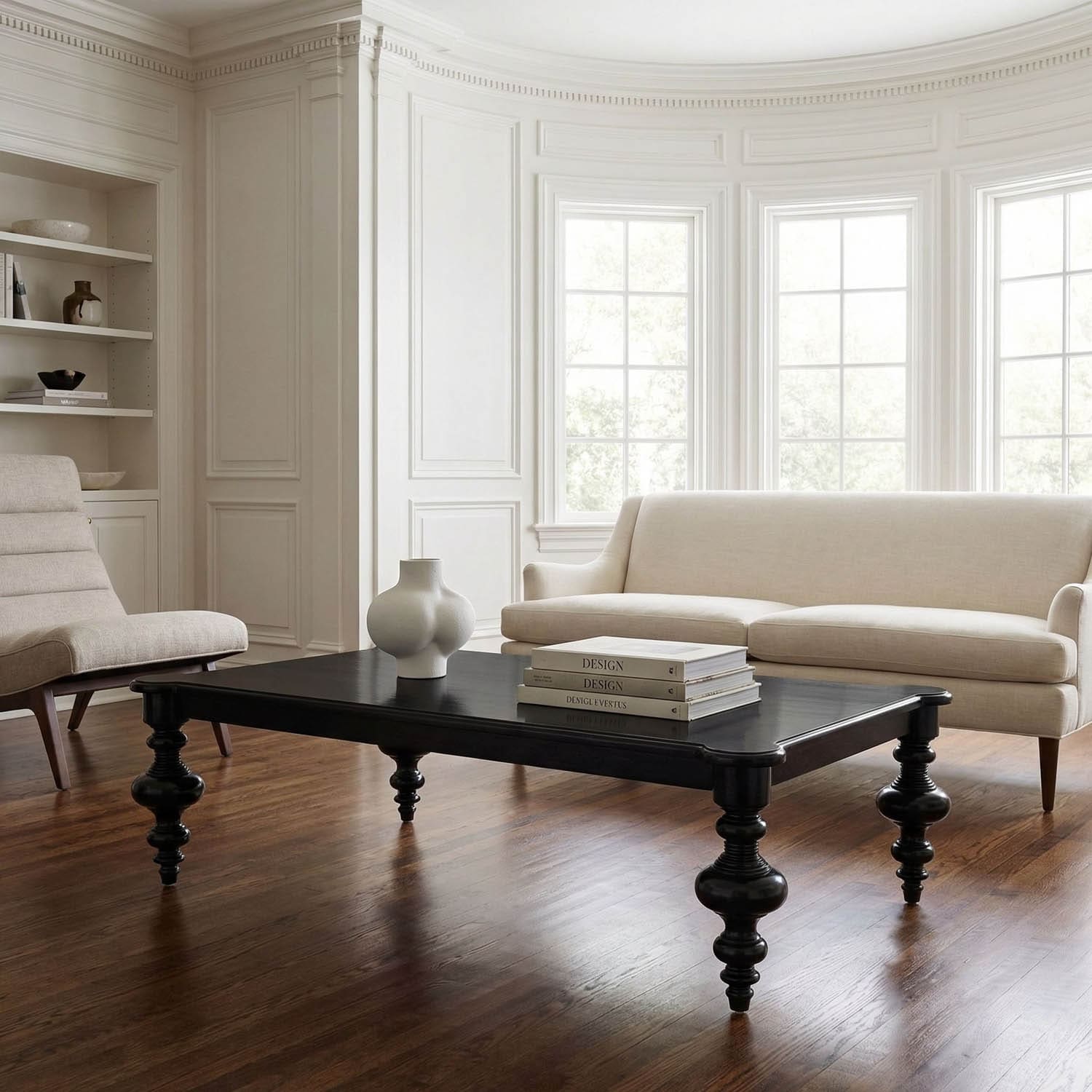 Graff Coffee Table, Hand Rubbed Black