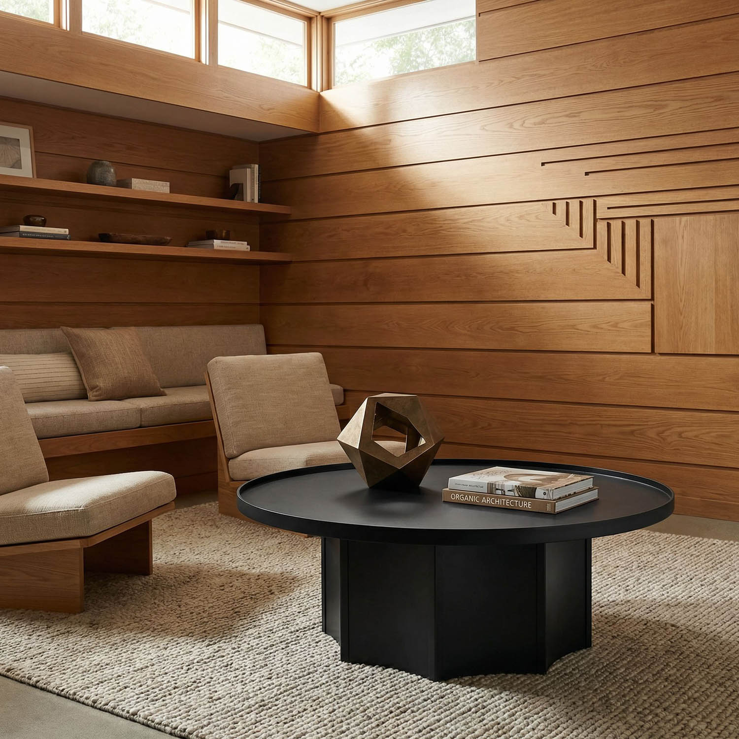 Rome Coffee Table, Black Iron