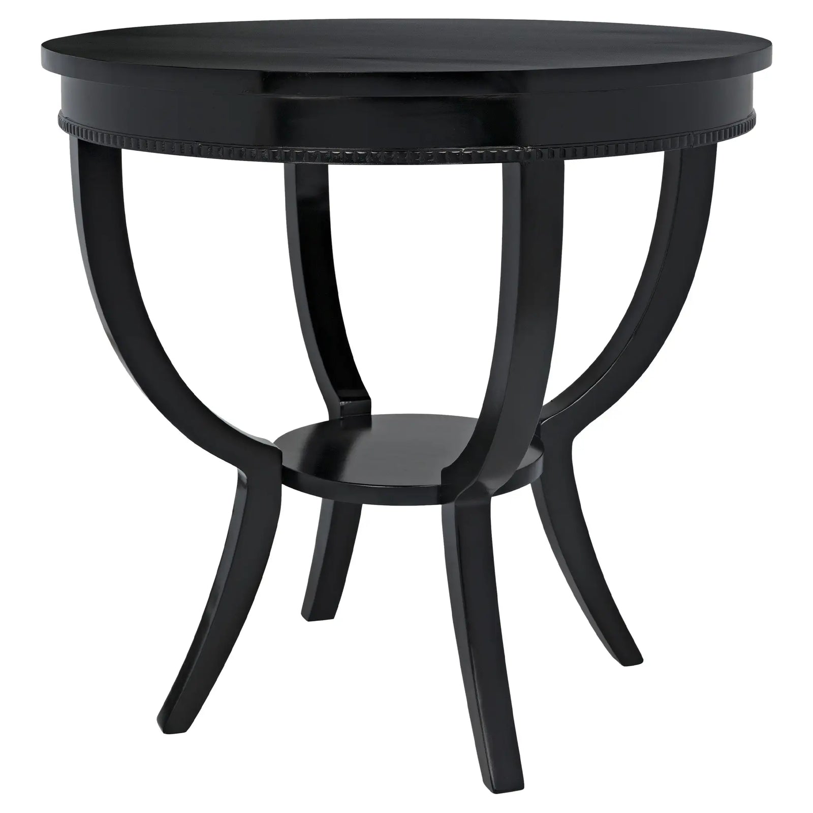 Scheffield Round End Table, Black