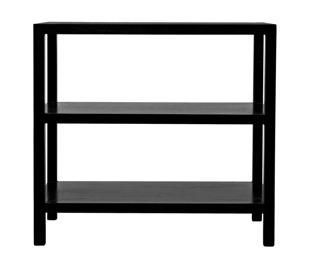 2 Shelf Side Table, Hand Rubbed Black in Hand Rubbed Black — Noir Furniture