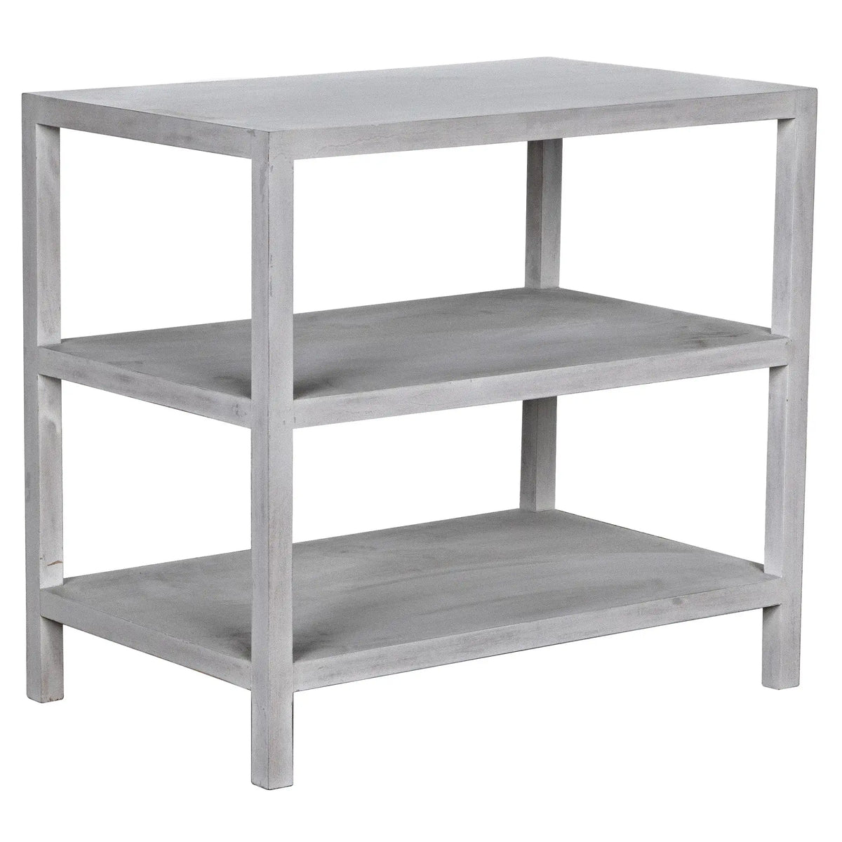 2 Shelf Side Table, White Wash