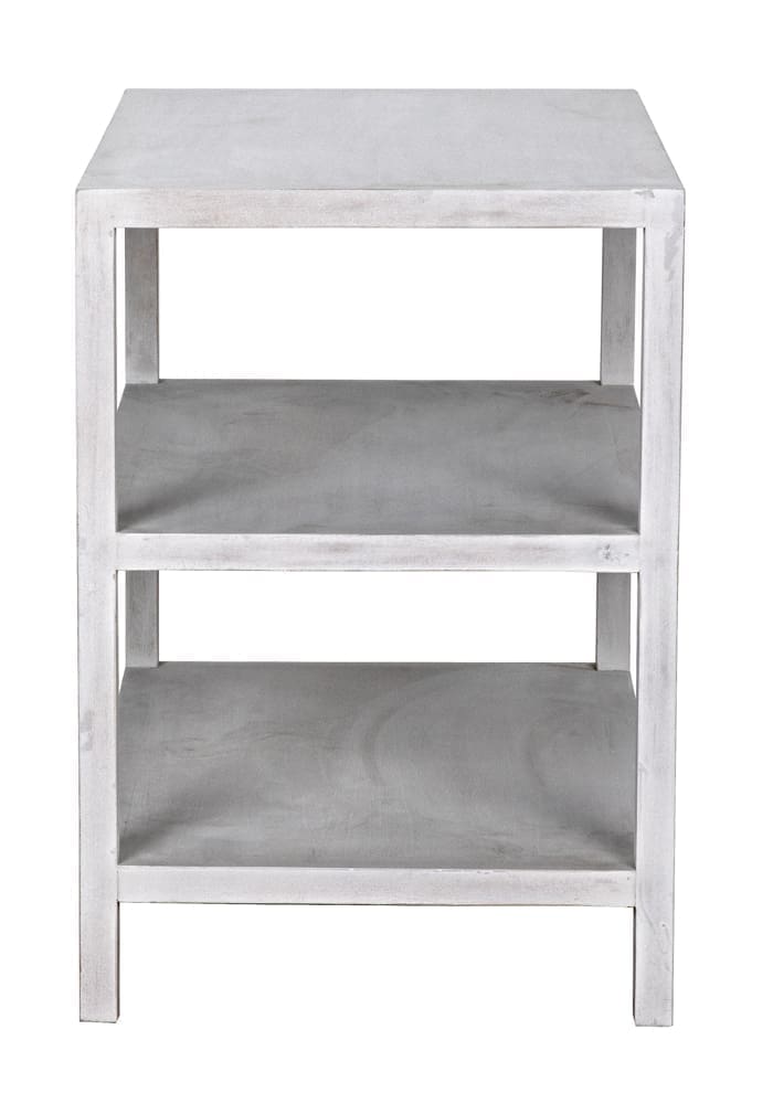 2 Shelf Side Table, White Wash