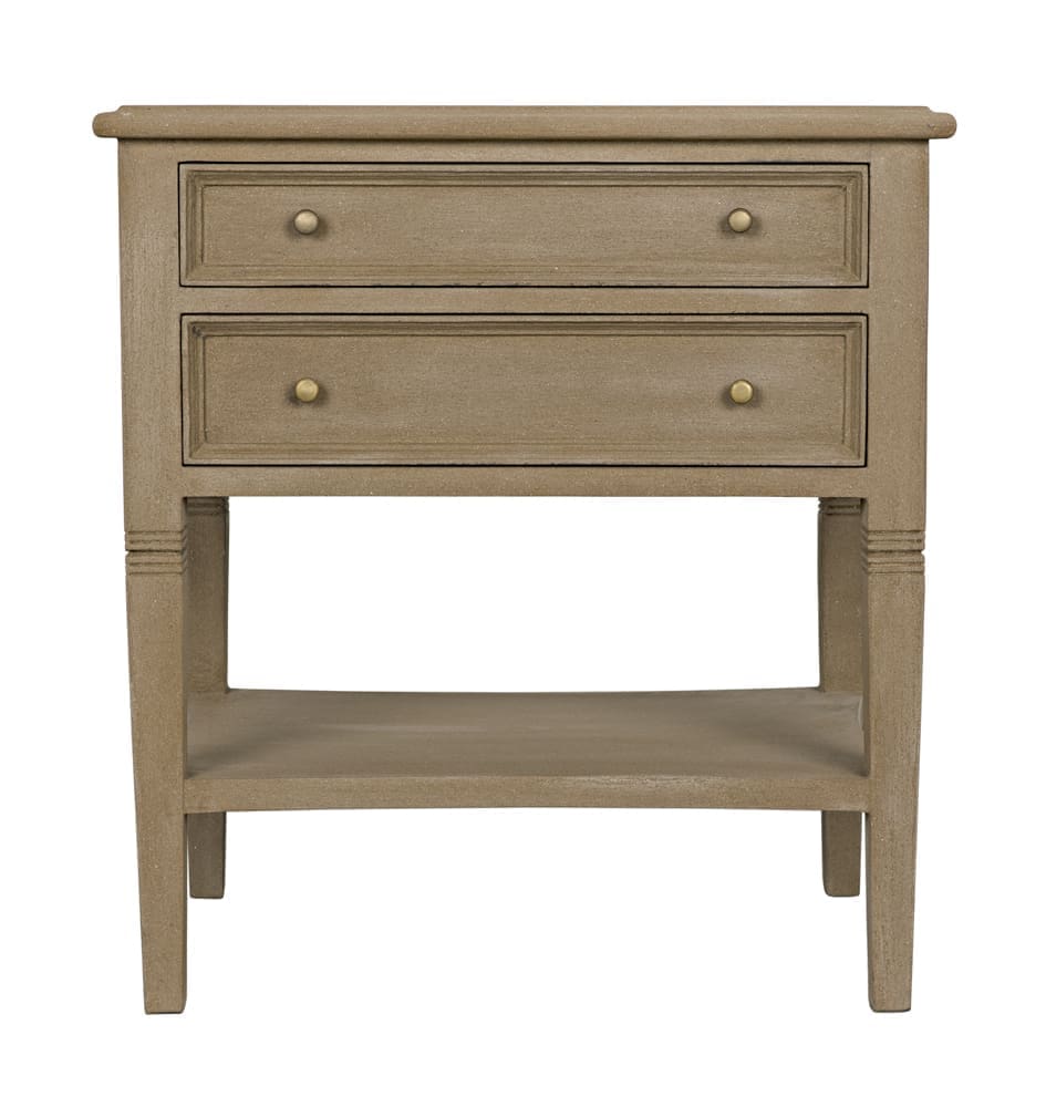 Oxford 2-Drawer Side Table Weathered