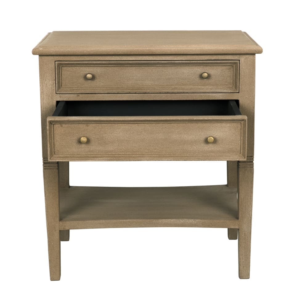 Oxford 2-Drawer Side Table Weathered