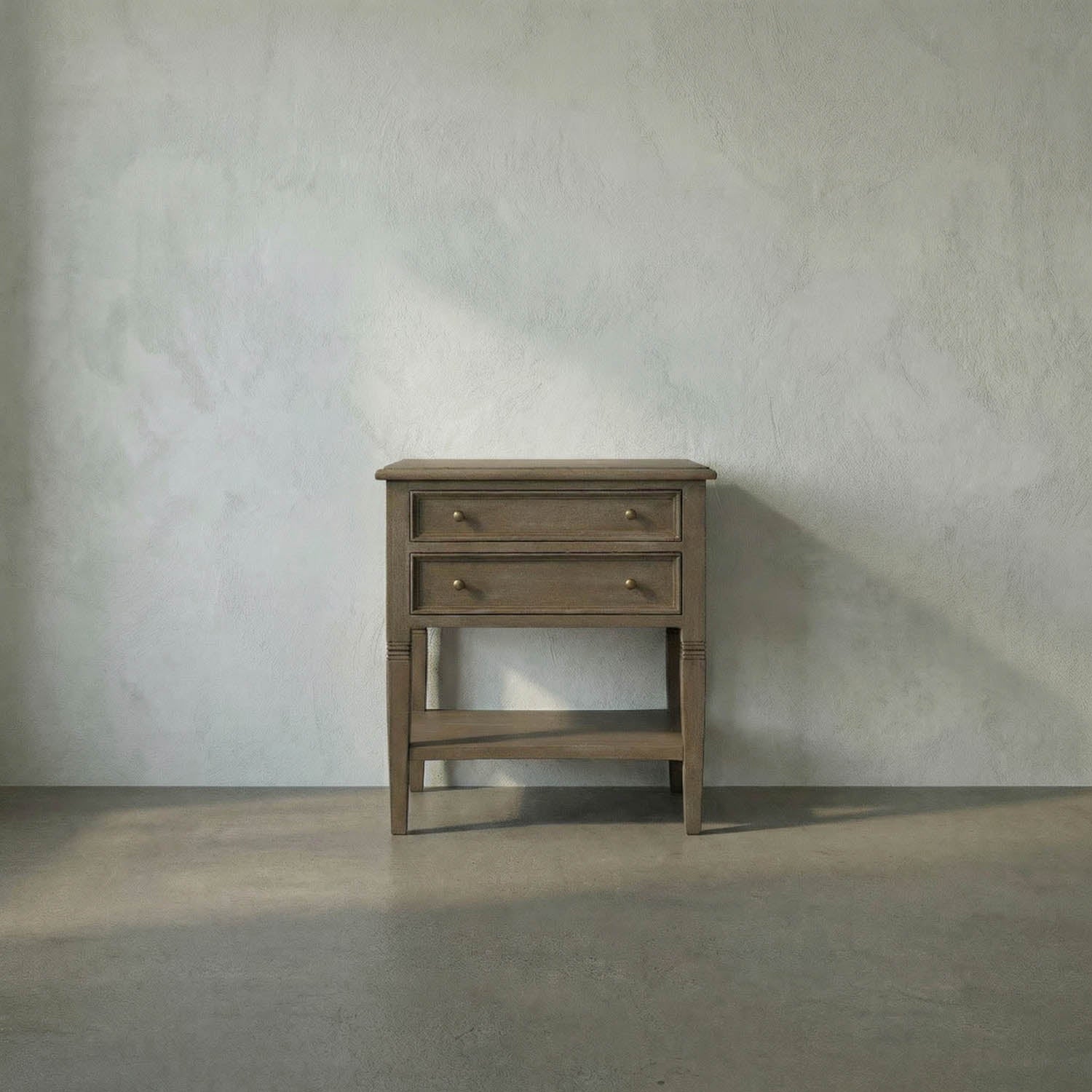 Oxford 2-Drawer Side Table Weathered by Noir
