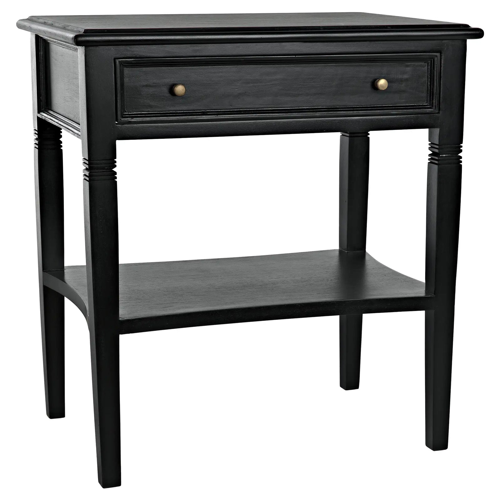 Oxford 1-Drawer Side Table, Hand Rubbed Black