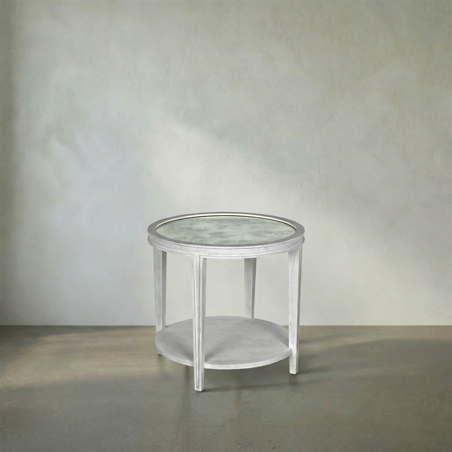 Imperial Side Table, White Wash by Noir
