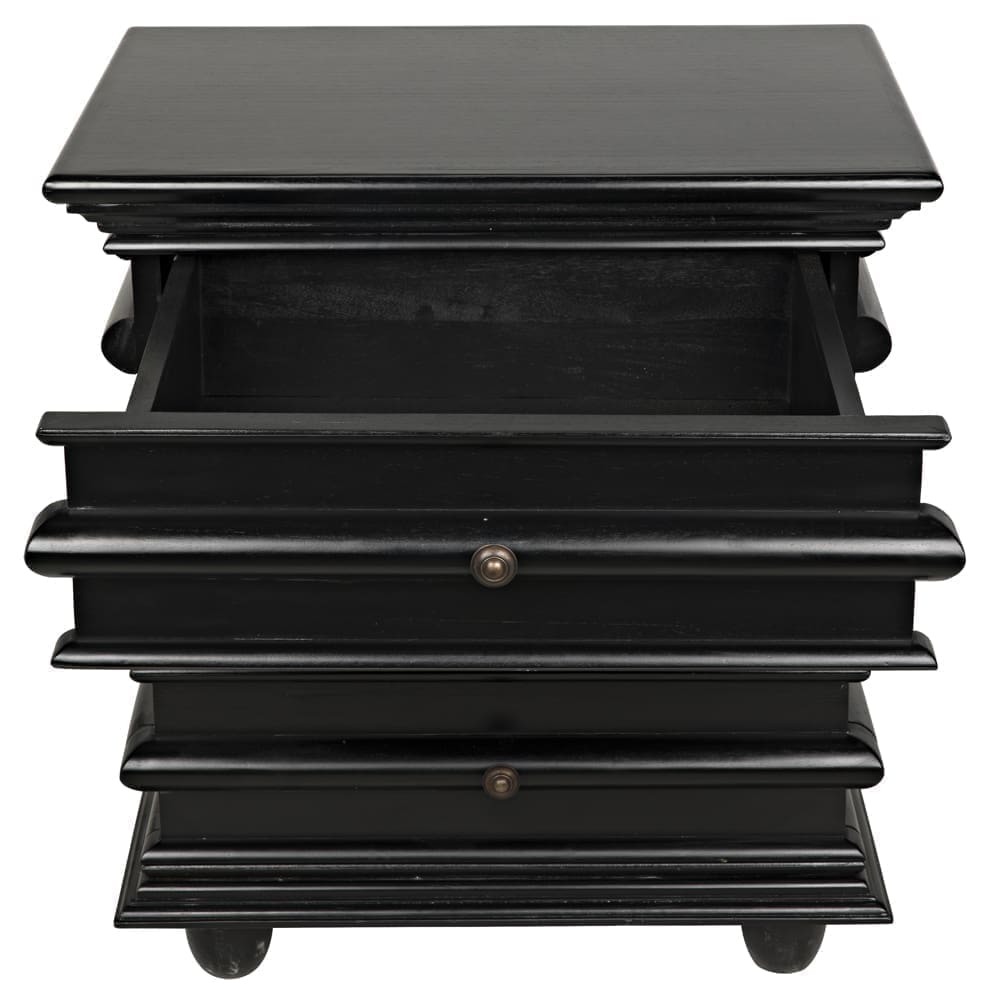 Ascona Side Table, Hand Rubbed Black