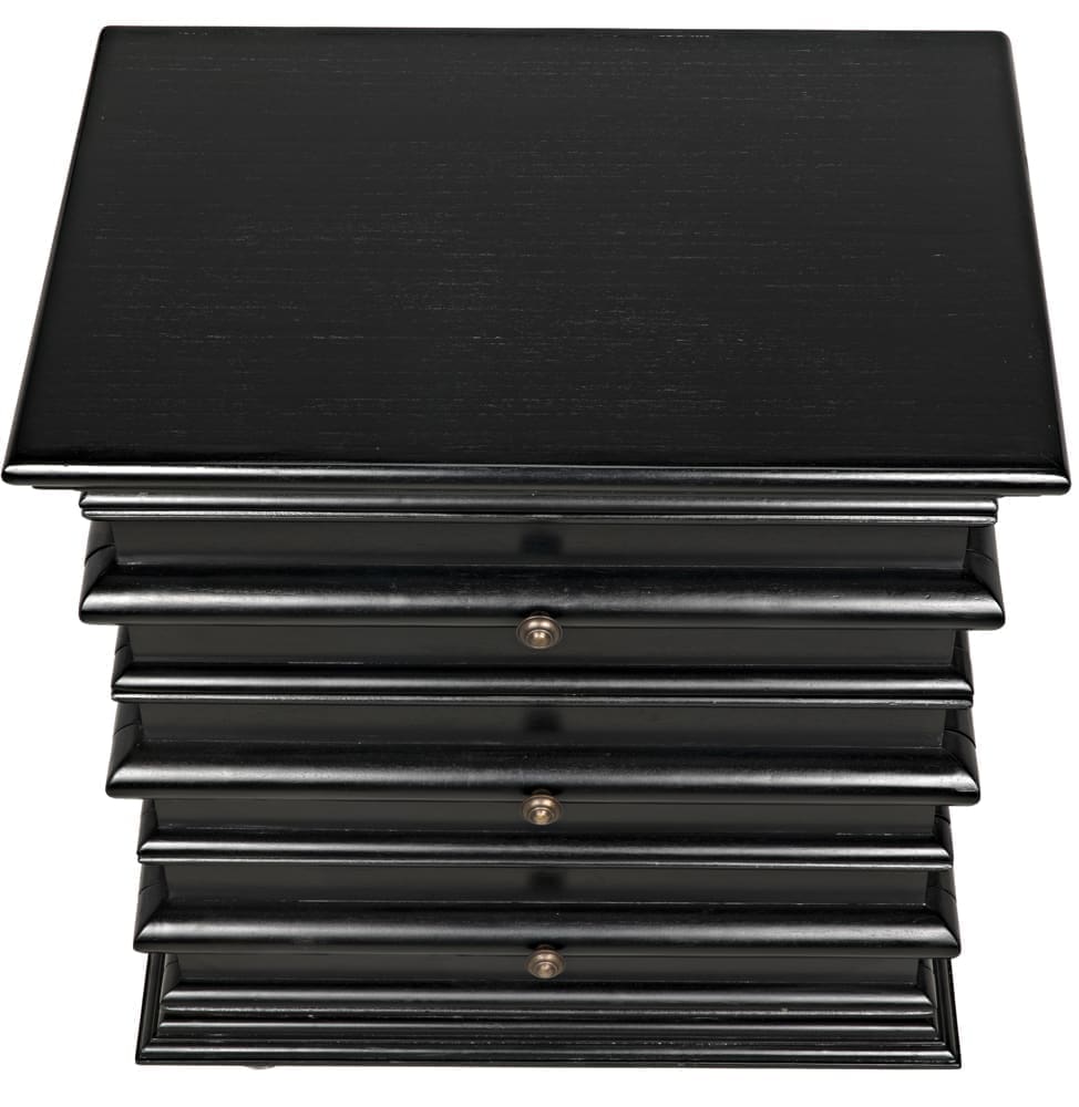 Ascona Side Table, Hand Rubbed Black