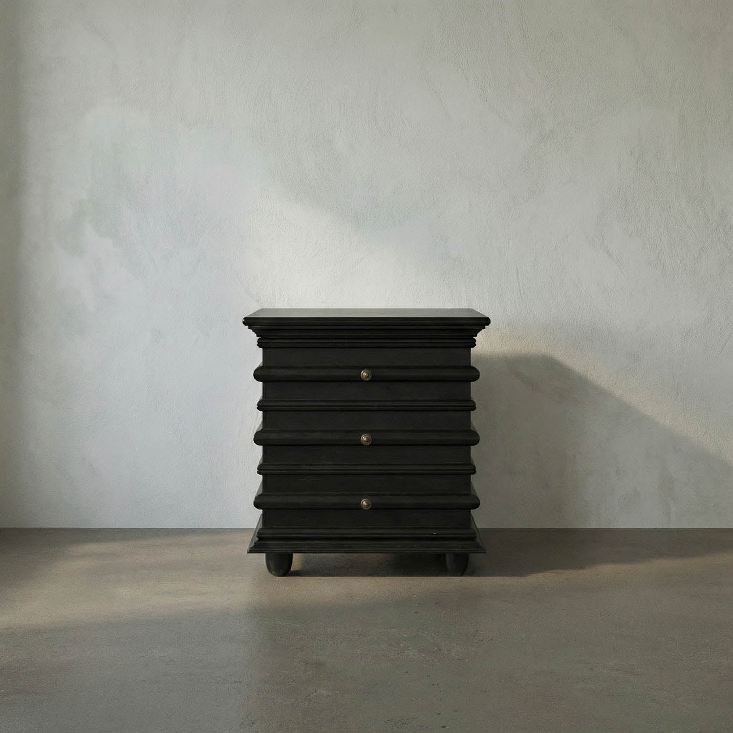 Ascona Side Table, Hand Rubbed Black by Noir