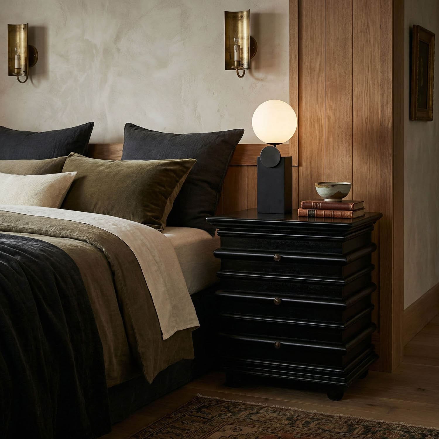 Ascona Side Table, Hand Rubbed Black