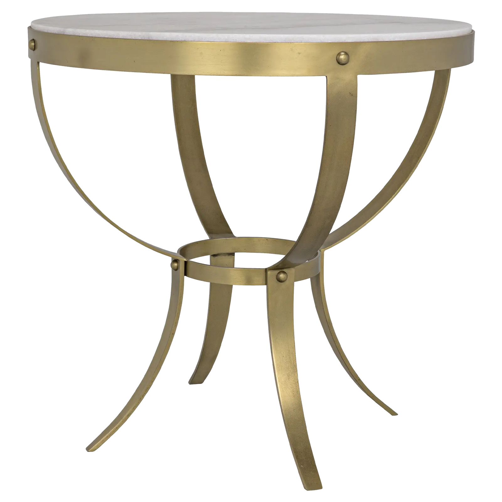 Byron Side Table, Antique Brass