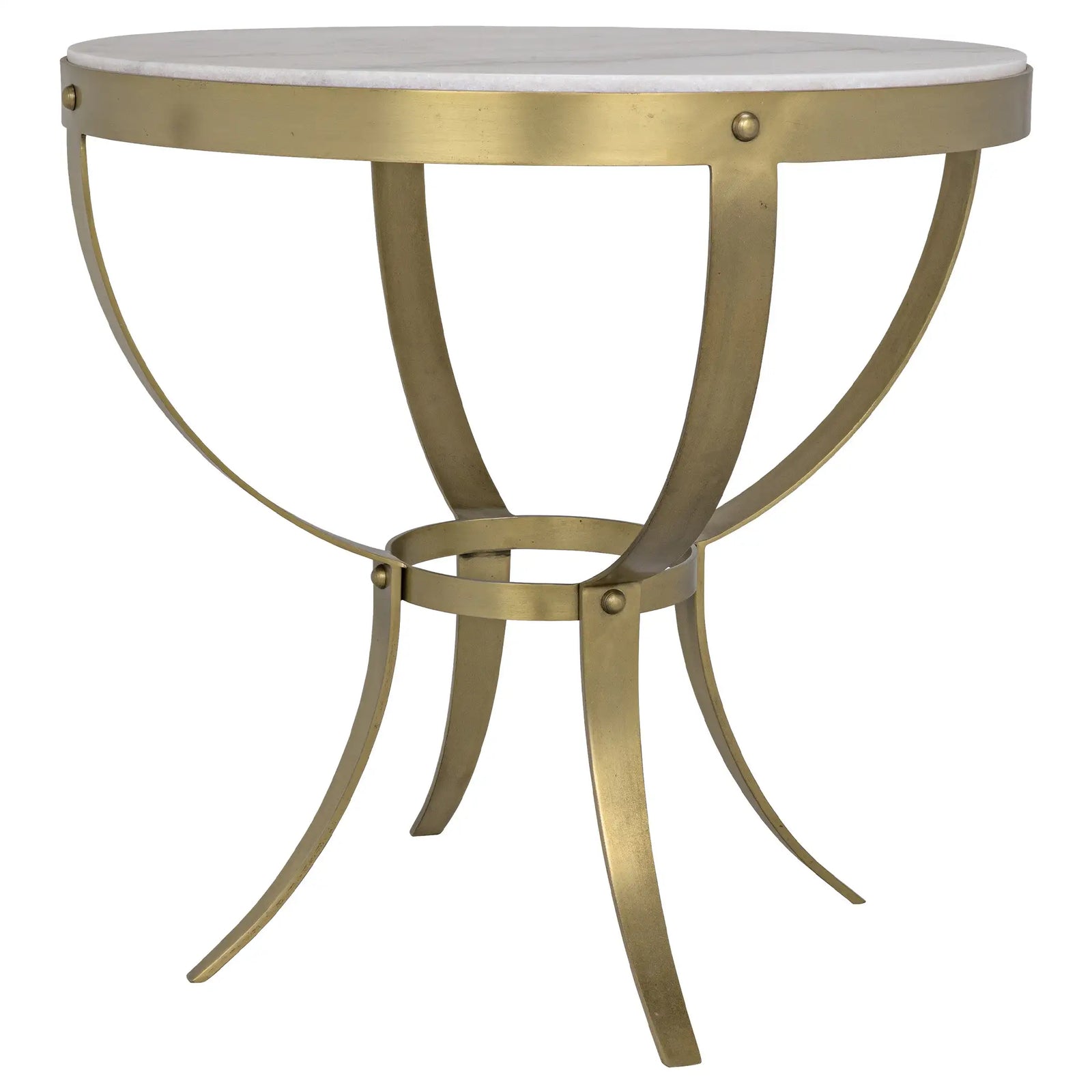 Byron Side Table, Antique Brass