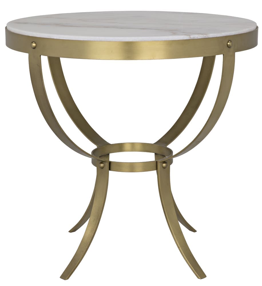 Byron Side Table, Antique Brass