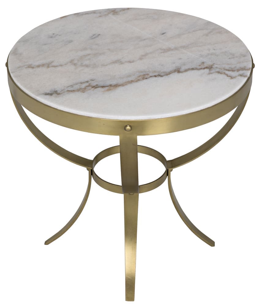 Byron Side Table, Antique Brass