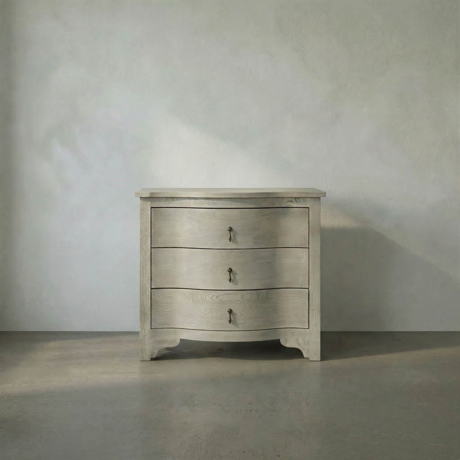 Curved Front Side Table by Noir