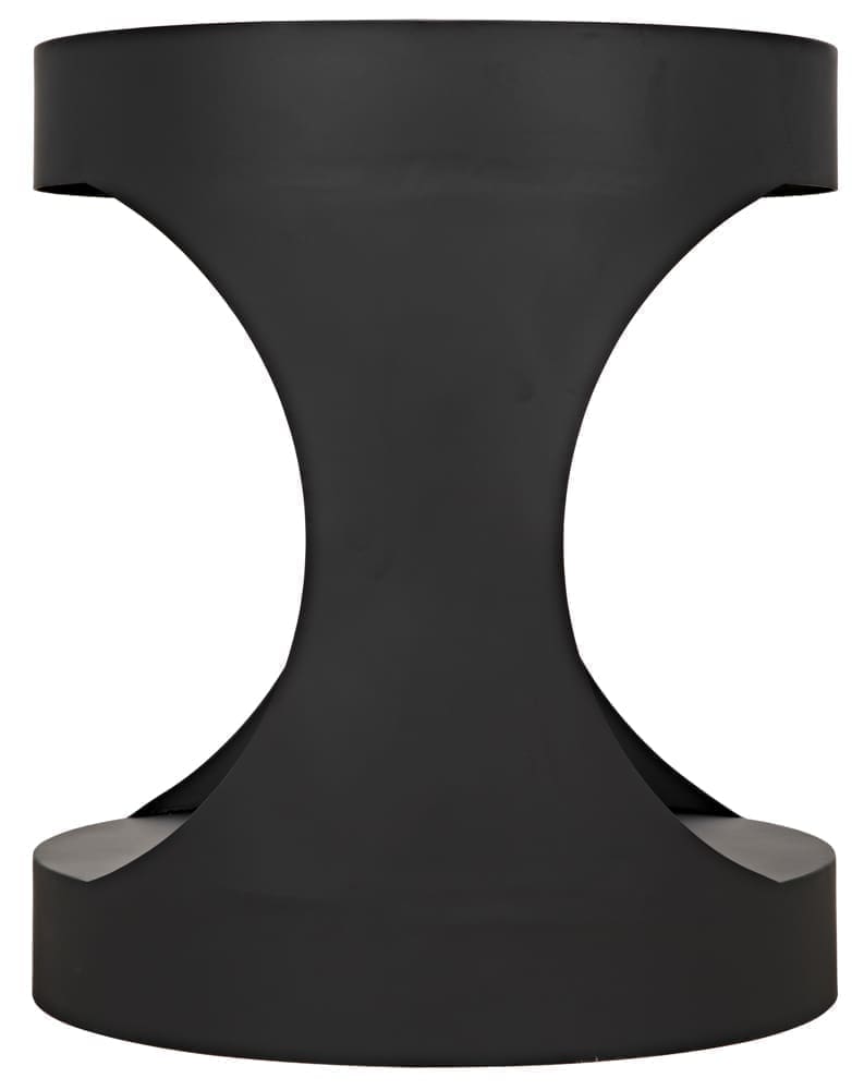 Eclipse Round Side Table, Black Iron