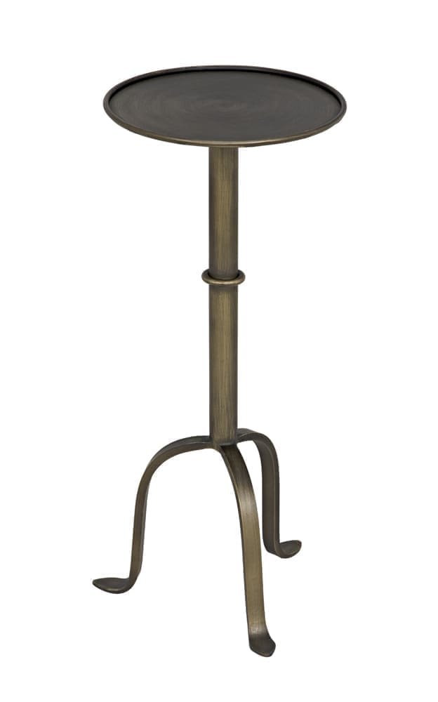 Tini Side Table, Metal with Aged Brass Finish