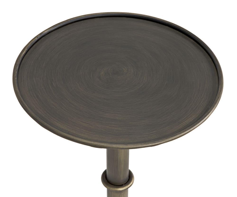 Tini Side Table, Metal with Aged Brass Finish