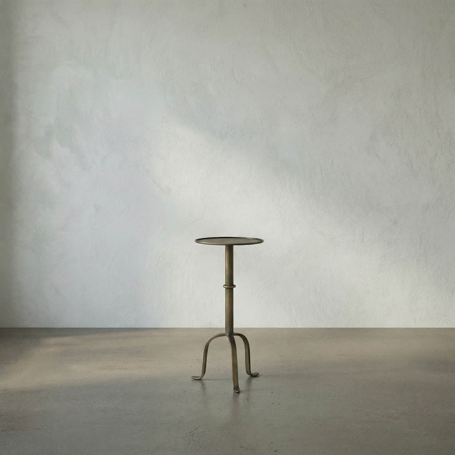 Tini Side Table, Metal with Aged Brass Finish by Noir