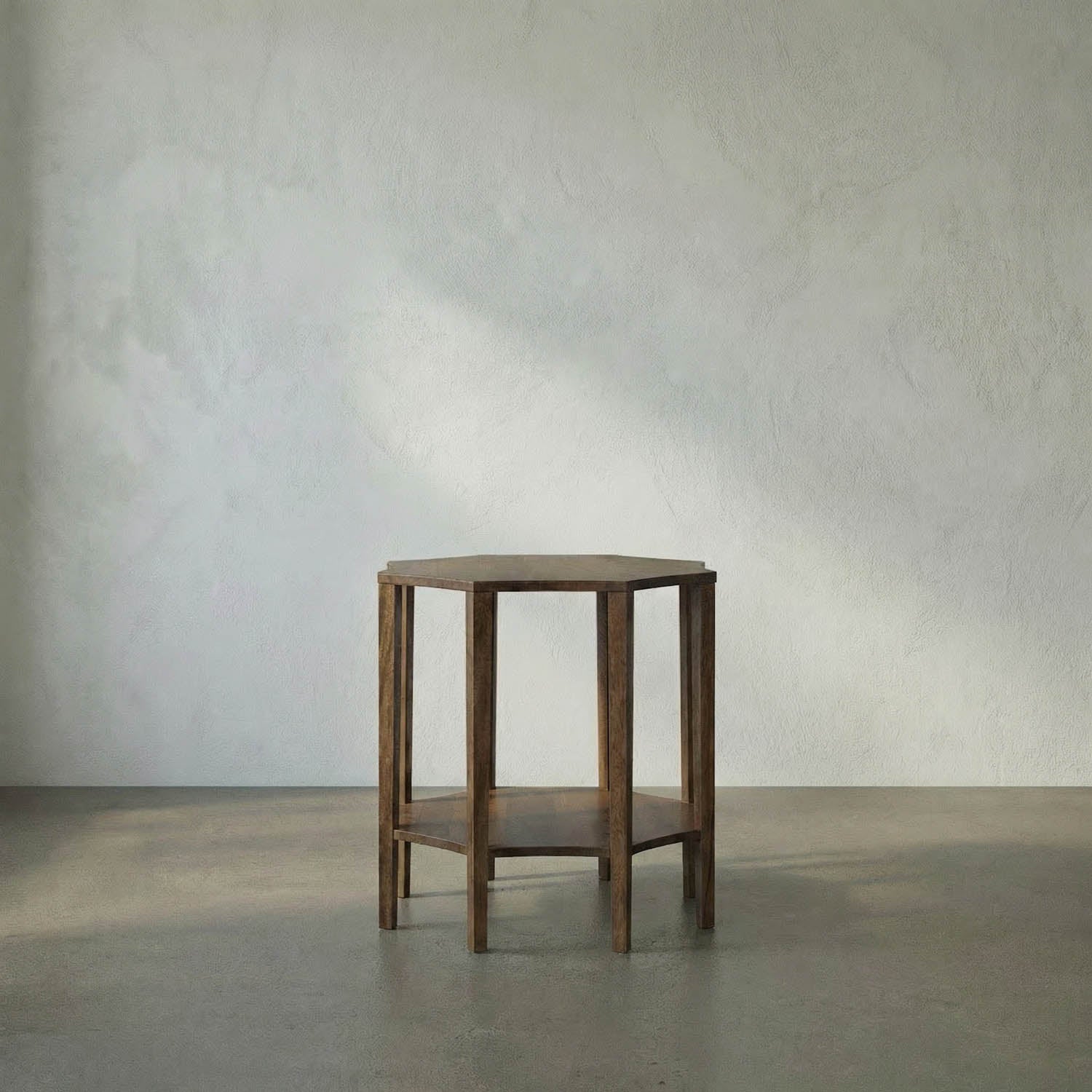 Ariana Side Table, Dark Walnut by Noir
