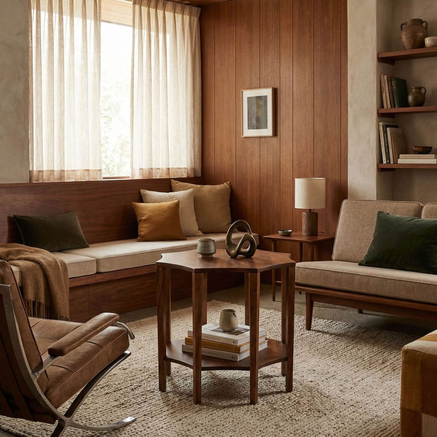 Ariana Side Table, Dark Walnut