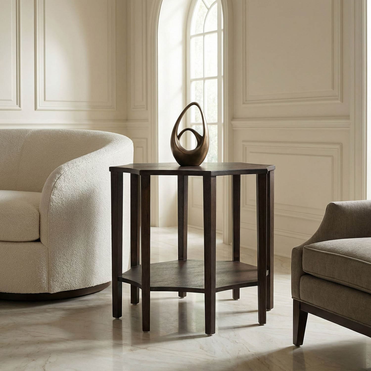 Ariana Side Table, Ebony Walnut