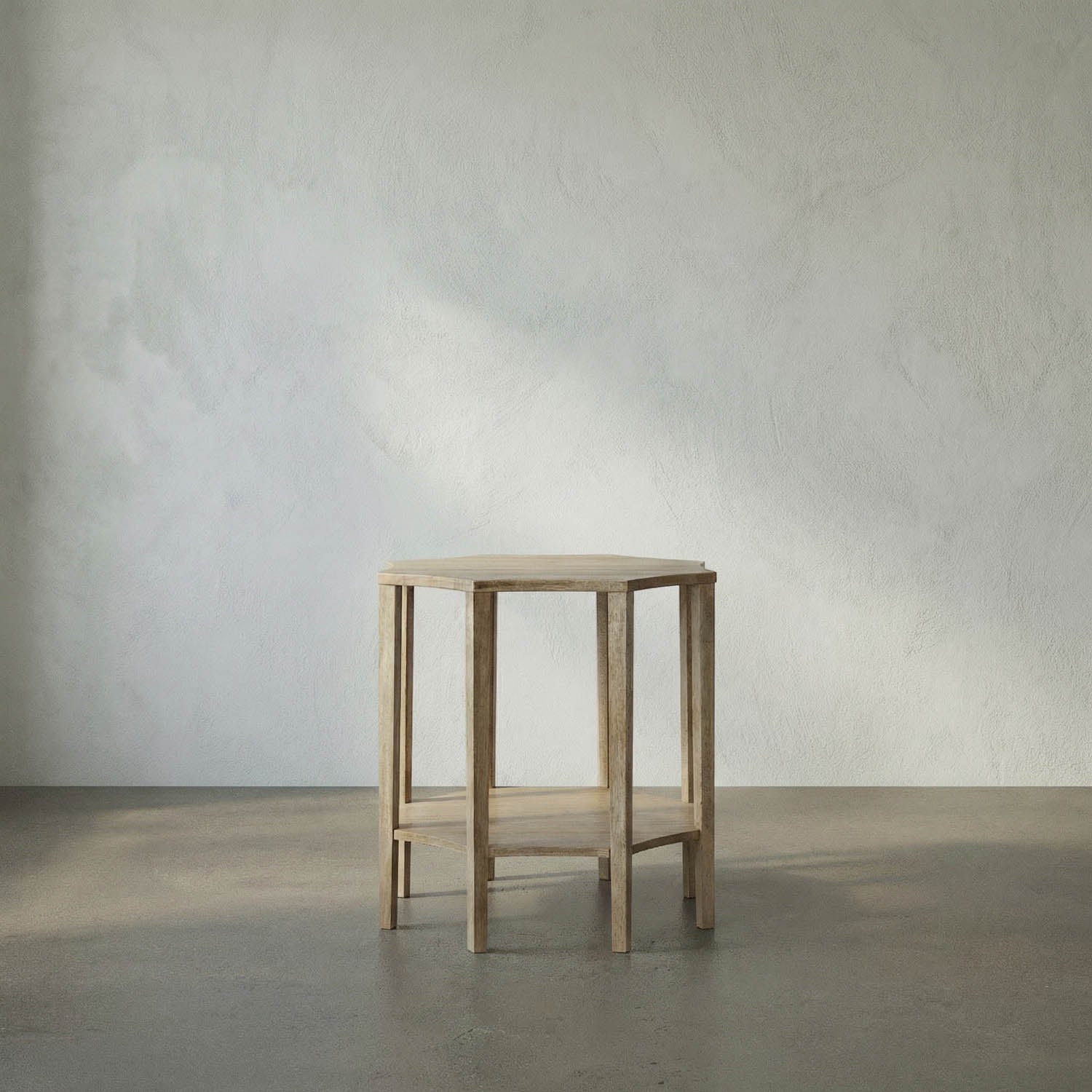 Ariana Side Table, Washed Walnut by Noir