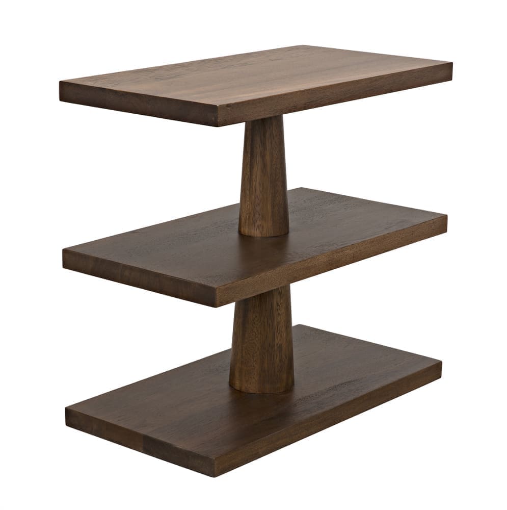 Fatima Side Table, Dark Walnut