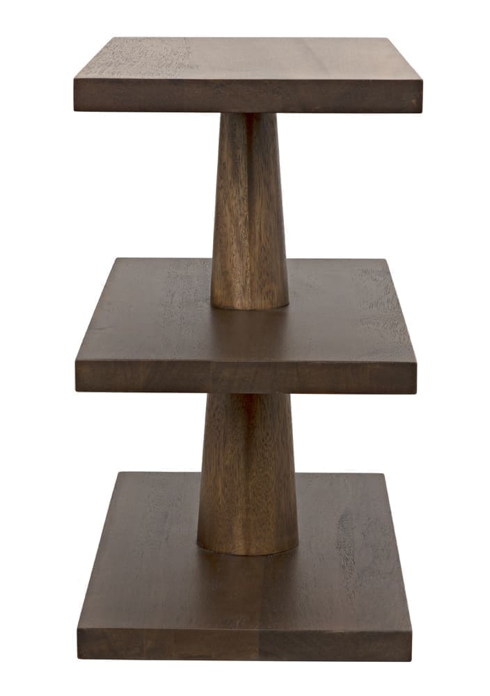 Fatima Side Table, Dark Walnut