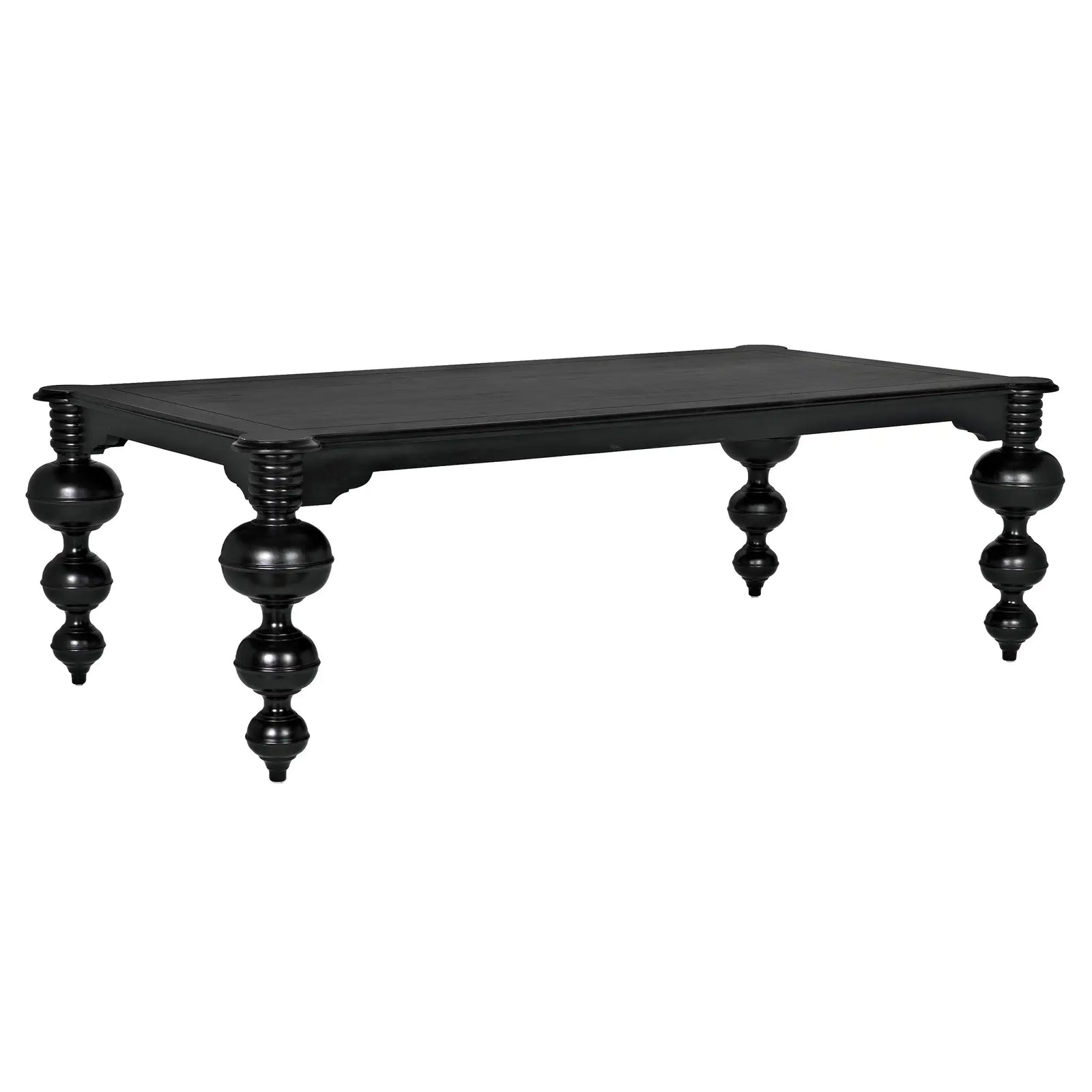 Claudio Dining Table, Hand Rubbed Black