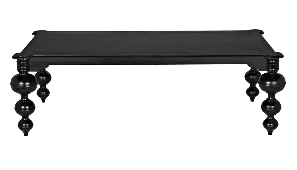 Claudio Dining Table, Hand Rubbed Black