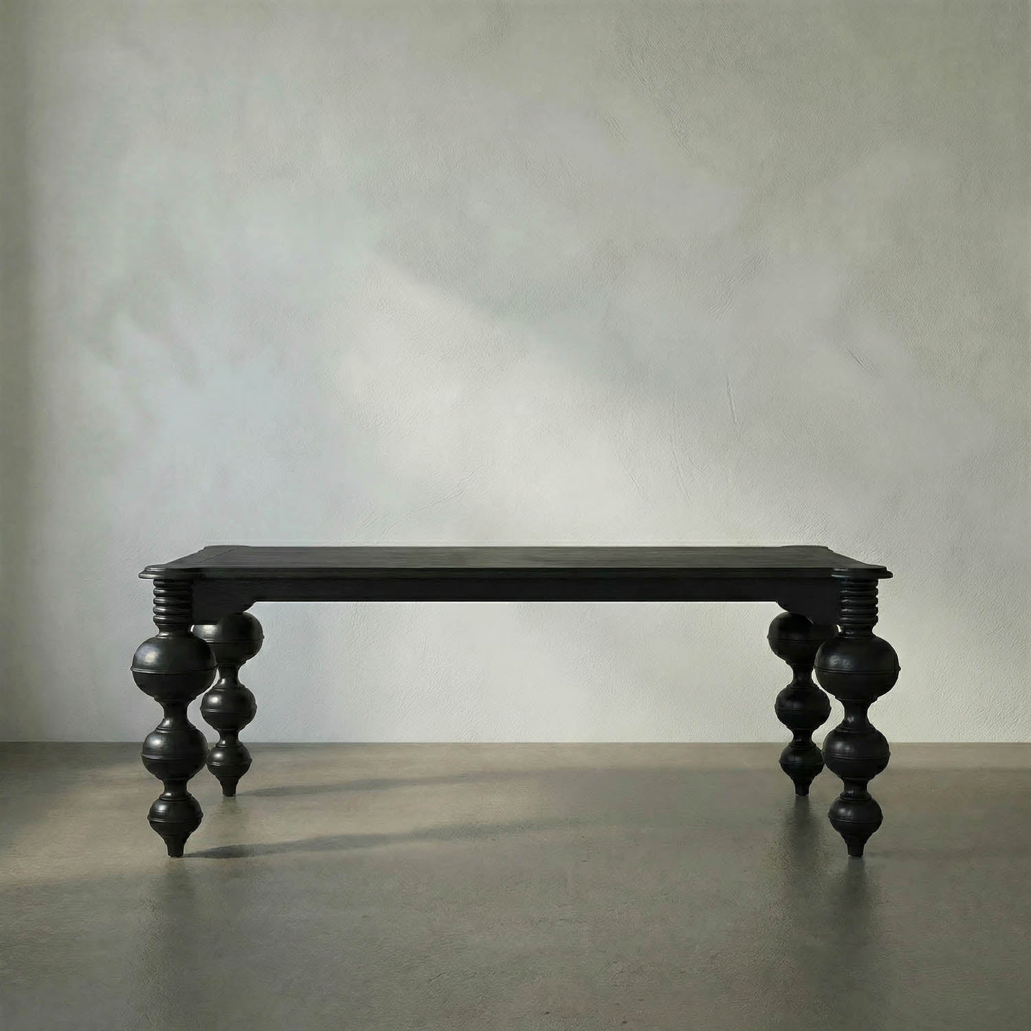 Claudio Dining Table, Hand Rubbed Black by Noir