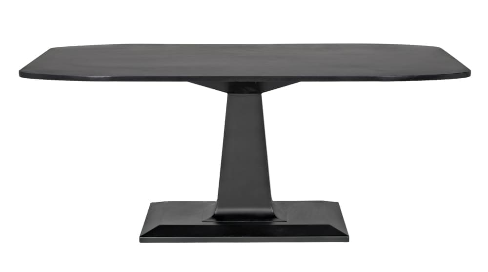 Amboss Dining Table, Black Iron