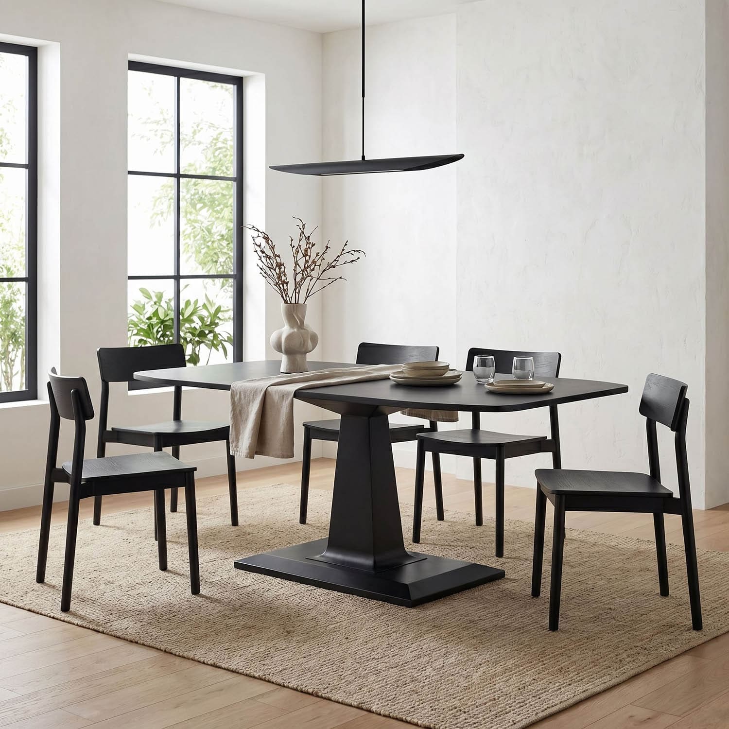 Amboss Dining Table, Black Iron