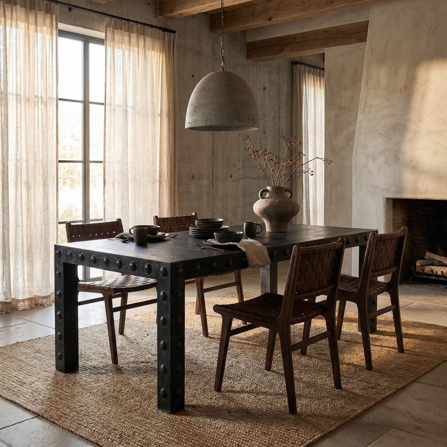 Didier Dining Table, Black Walnut