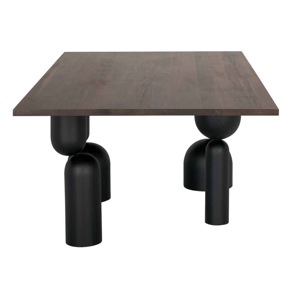 LEANDRA DINING TABLE WITH WALNUT TOP