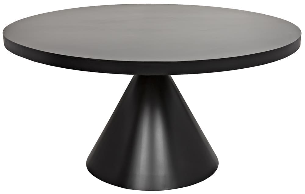 Cone Dining Table, Black Iron
