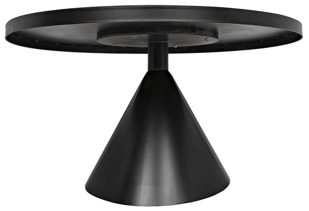 Cone Dining Table, Black Iron