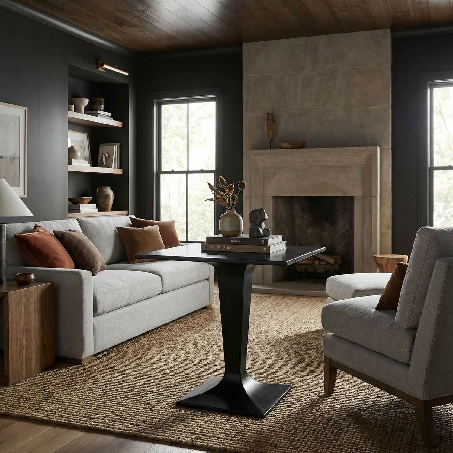 Anoil Bistro Table, Black Iron