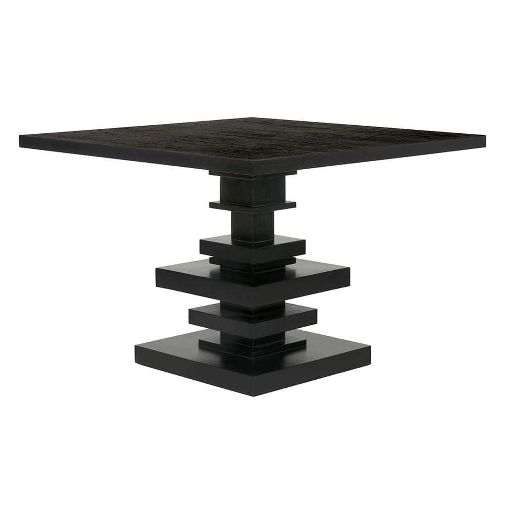 Corum Square Table, Hand Rubbed Black