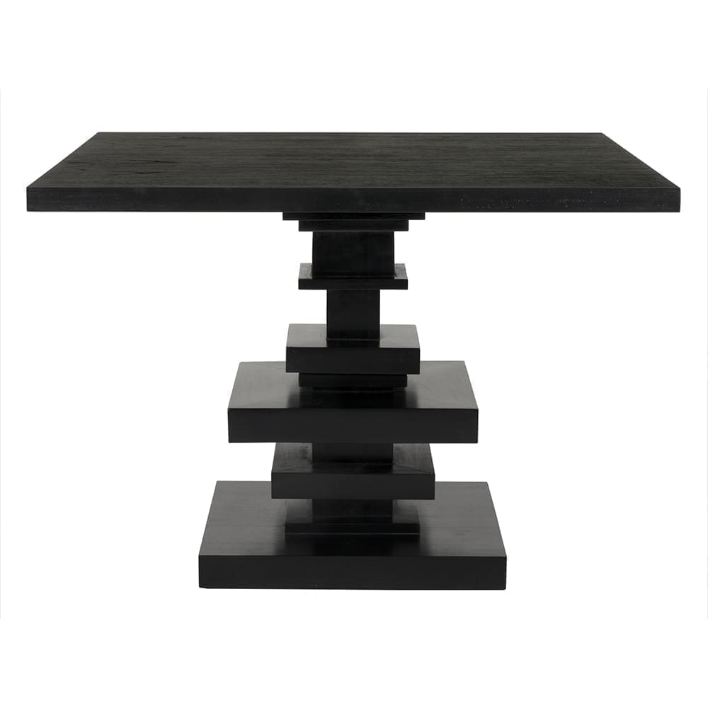Corum Square Table, Hand Rubbed Black