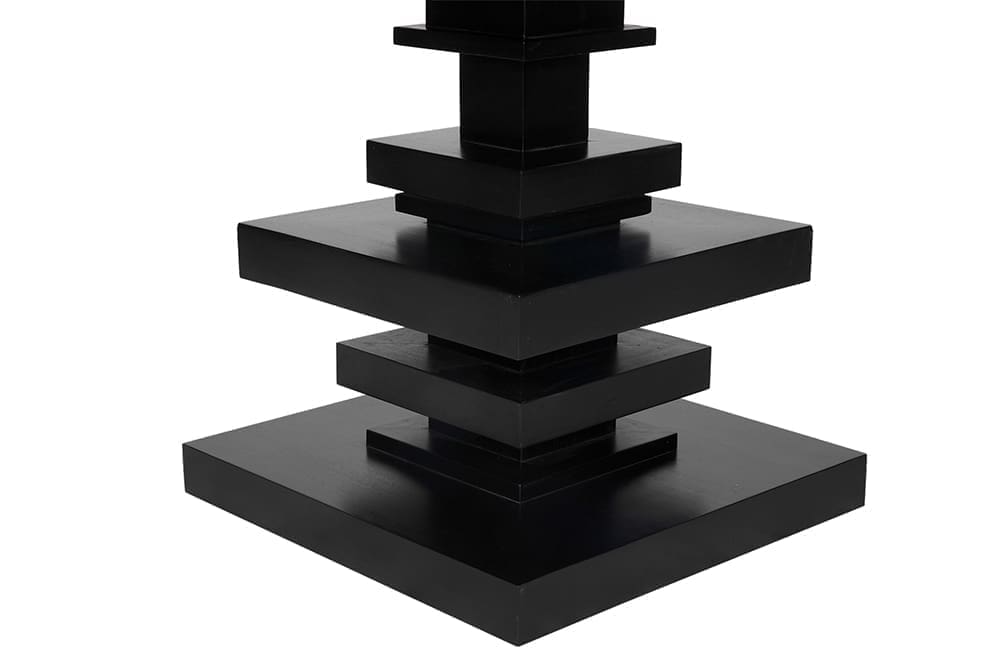 Corum Square Table, Hand Rubbed Black