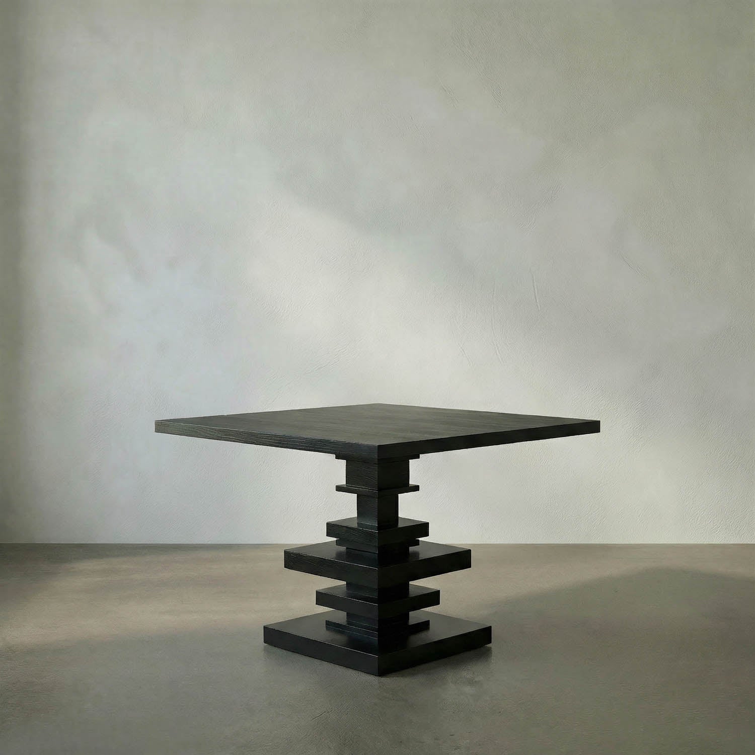 Corum Square Table, Hand Rubbed Black by Noir