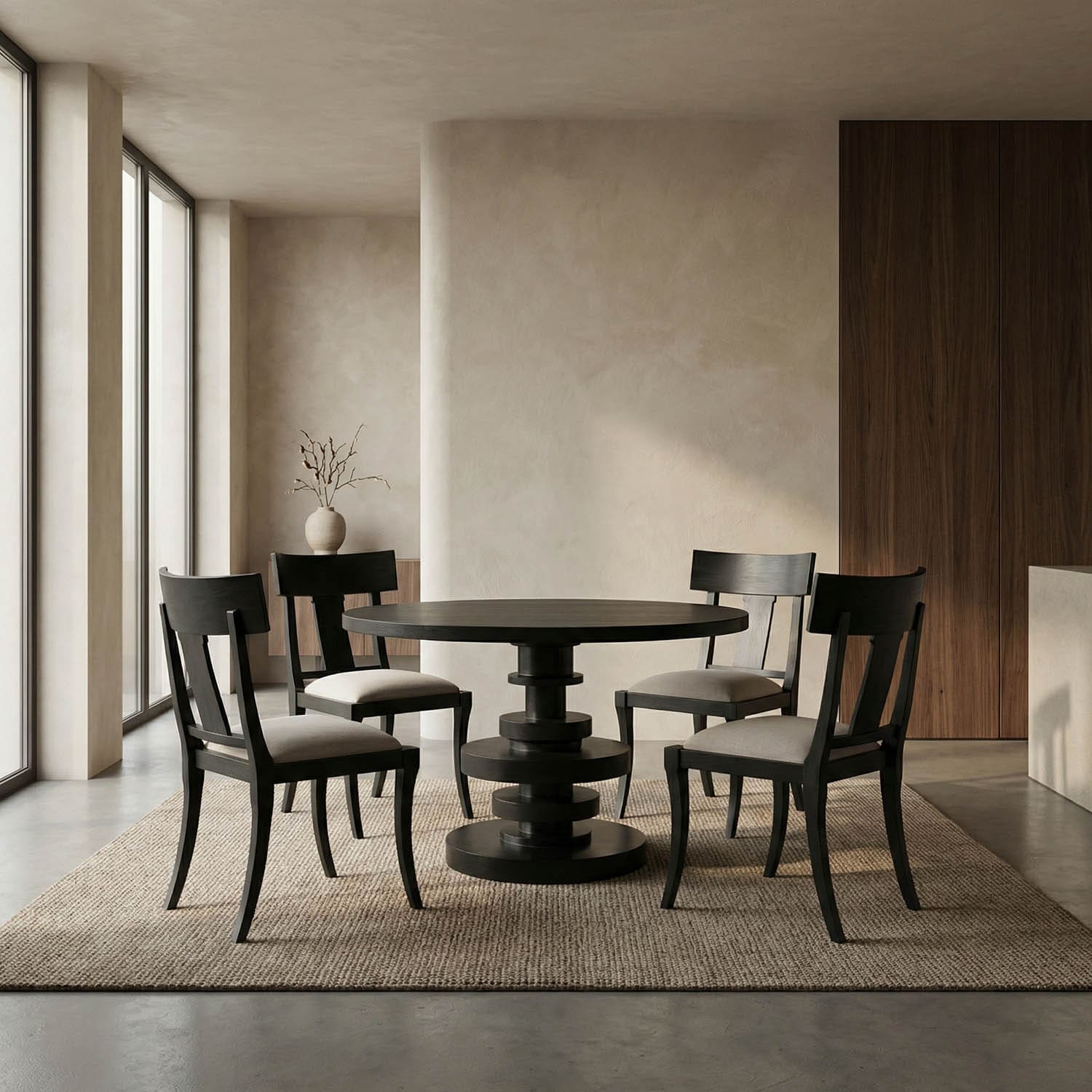 Corum Round Table, Hand Rubbed Black