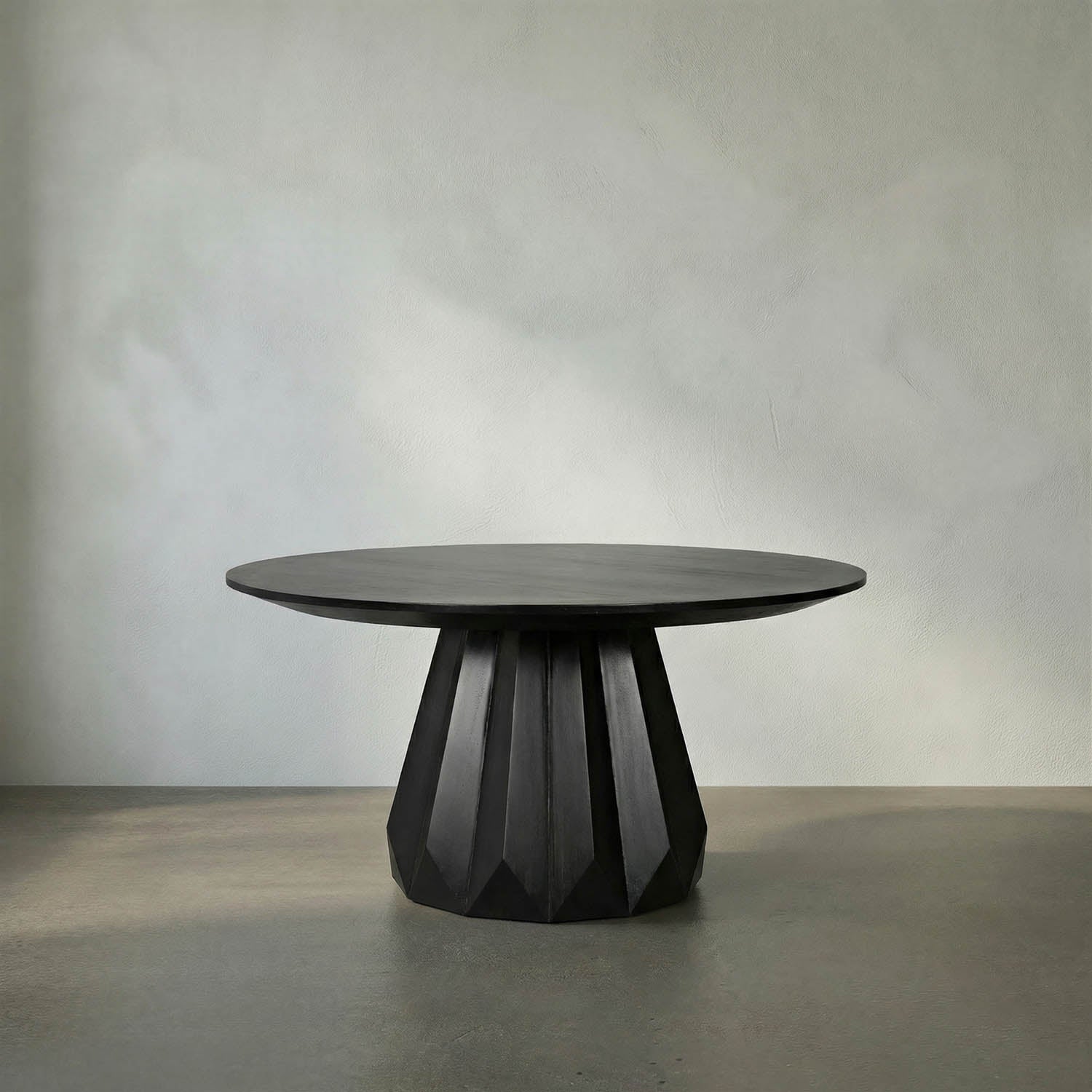 Brosche Dining Table, Hand Rubbed Black by Noir