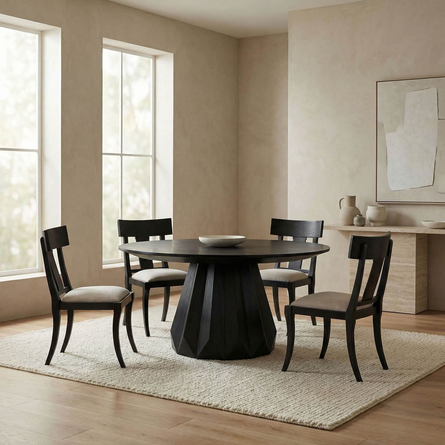 Brosche Dining Table, Hand Rubbed Black